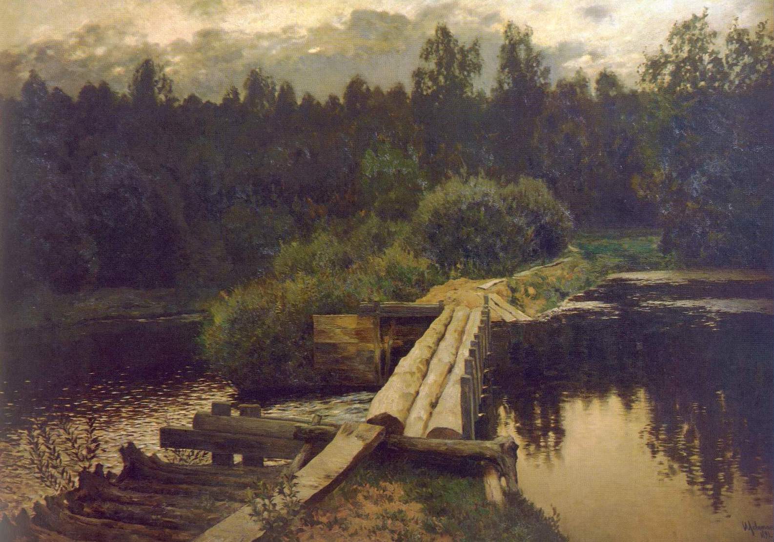 Сочинение по картине Левитана «У омута» -