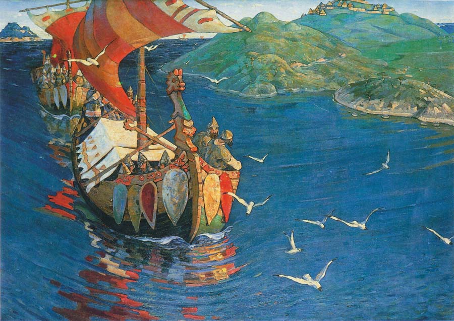 Сочинение по картине Николая Рериха «Заморские гости»