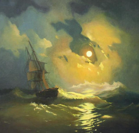 Сочинение по картине Айвазовского «Буря на море ночью»